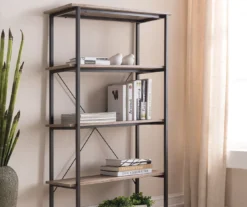 Real Living Rustic 5-Shelf Bookcase 16 Real Living Rustic 5-Shelf Bookcase -Modern Decor Shop 810343917 2