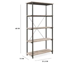 Real Living Rustic 5-Shelf Bookcase 18 Real Living Rustic 5-Shelf Bookcase -Modern Decor Shop 810343917 9