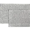 Dark Gray & White Chenille 2-Piece Bath Rug Set