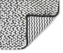Dark Gray & White Chenille 2-Piece Bath Rug Set -Modern Decor Shop 810489322 2