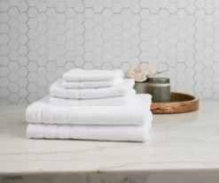 White 6-Piece Towel Set -Modern Decor Shop 810490785 2