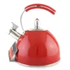 Red Stainless Steel 2-Liter Tea Kettle