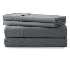Gray 4-Piece Microfiber Full Sheet Set