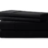 Black 4-Piece Microfiber Full Sheet Set