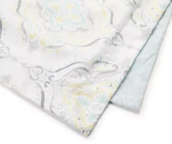 Real Living Yellow & Aqua Medallion Comforter Set -Modern Decor Shop 810505377 2