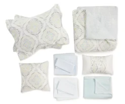 Real Living Yellow & Aqua Medallion Comforter Set -Modern Decor Shop 810505377