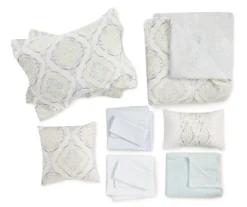 Real Living Yellow & Aqua Medallion Comforter Set -Modern Decor Shop 810505378