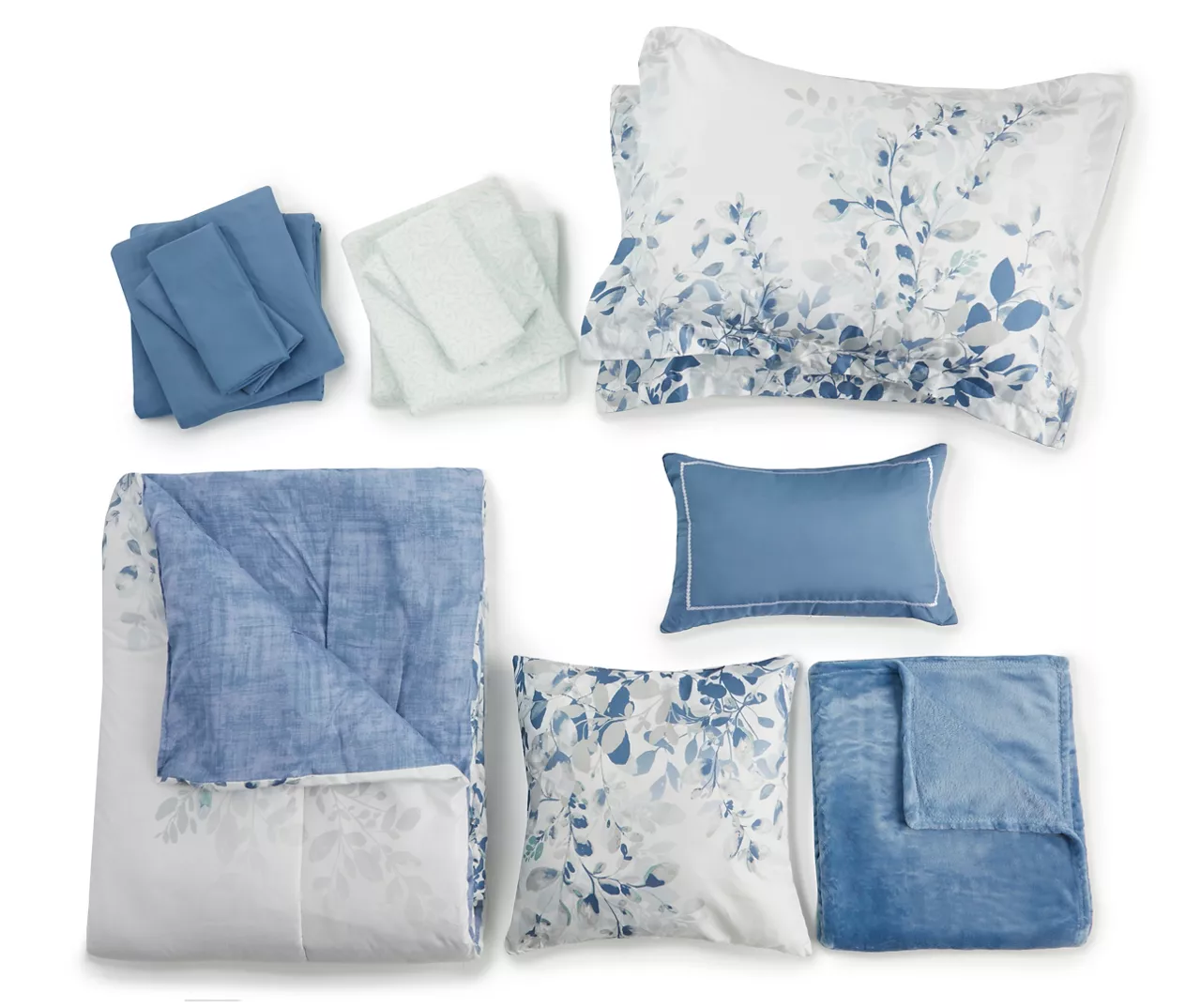 Real Living Blue Floral Comforter Set 2 Real Living Blue Floral Comforter Set - Image 2