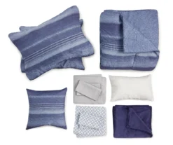Real Living Navy Stripe Comforter Set -Modern Decor Shop 810505414