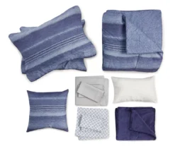 Real Living Navy Stripe Comforter Set -Modern Decor Shop 810505415