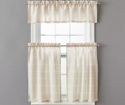 Taupe Ronan Valance & Tier 3-Piece Curtain Set