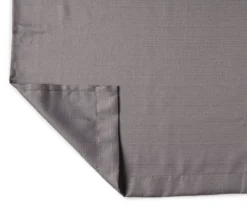 Gray Tucker Textured Valance & Tier 3-Piece Curtain Set -Modern Decor Shop 810511405 2