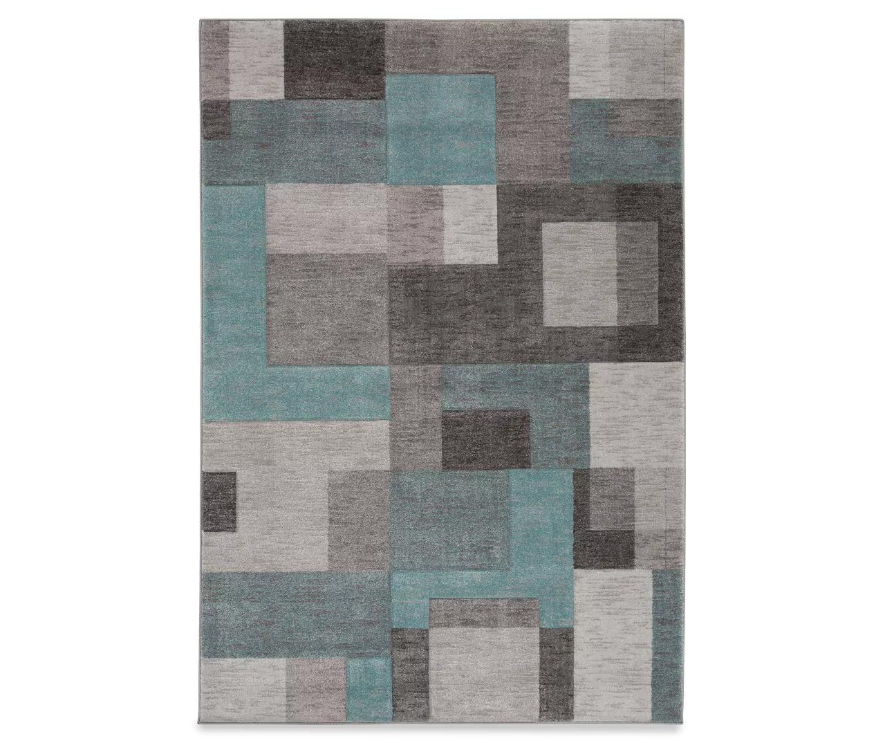 Real Living Gray & Aqua Rendor Rug 1 Real Living Gray & Aqua Rendor Rug
