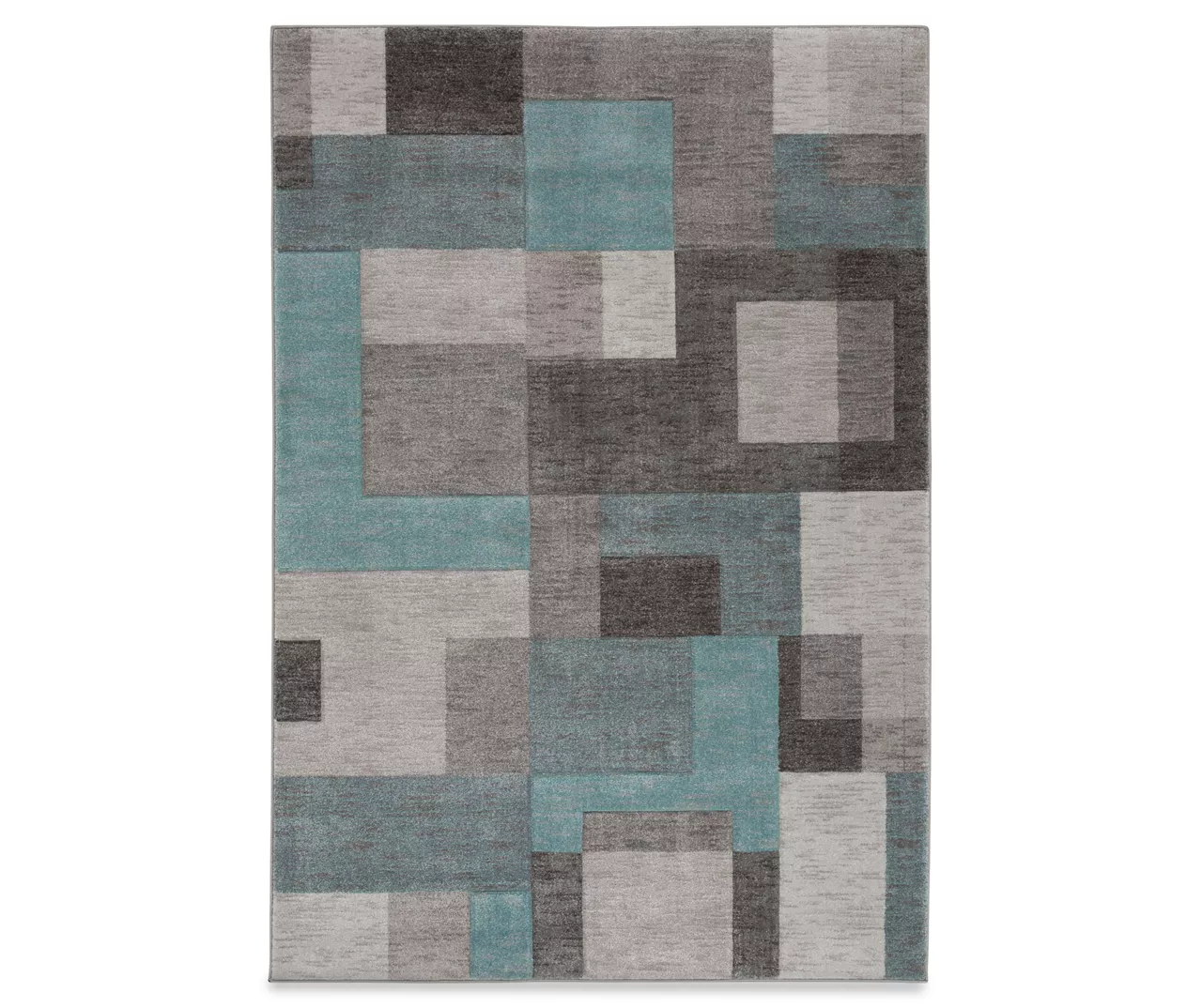 Real Living Gray & Aqua Rendor Rug 2 Real Living Gray & Aqua Rendor Rug - Image 2