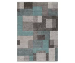 Real Living Gray & Aqua Rendor Rug 6 Real Living Gray & Aqua Rendor Rug -Modern Decor Shop 810512632