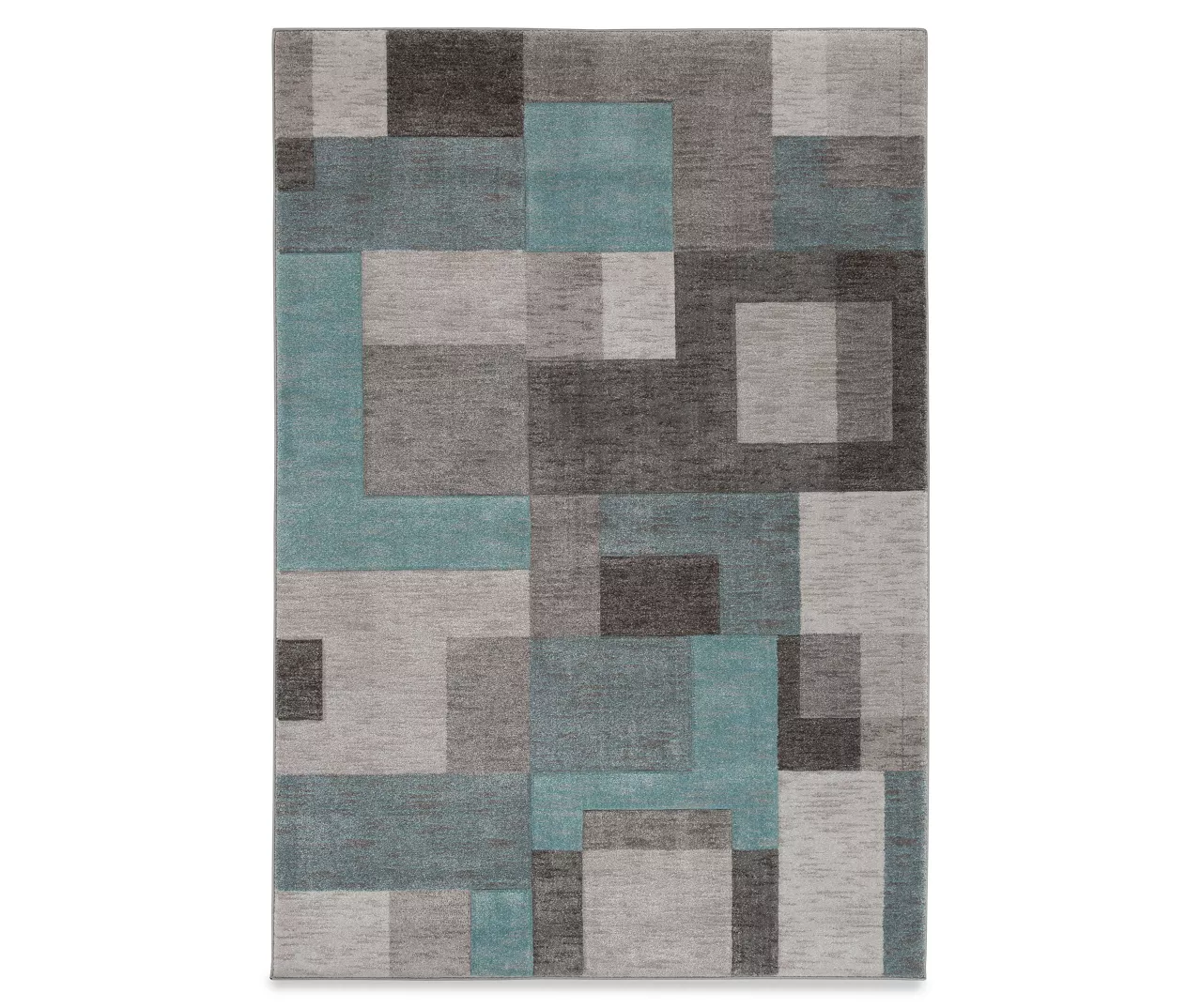 Real Living Gray & Aqua Rendor Rug 3 Real Living Gray & Aqua Rendor Rug - Image 3