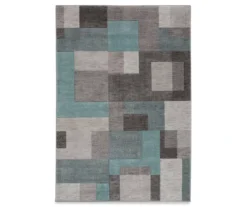 Real Living Gray & Aqua Rendor Rug 7 Real Living Gray & Aqua Rendor Rug -Modern Decor Shop 810512633