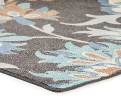 Real Living Gray, Aqua Blue & Brown Jacobean Rug -Modern Decor Shop 810512698 1