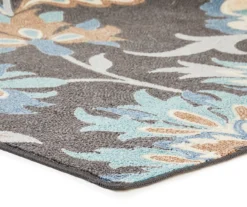 Real Living Gray, Aqua Blue & Brown Jacobean Rug -Modern Decor Shop 810512699 1