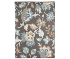 Real Living Gray, Aqua Blue & Brown Jacobean Rug -Modern Decor Shop 810512699