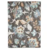 Real Living Gray, Aqua Blue & Brown Jacobean Rug