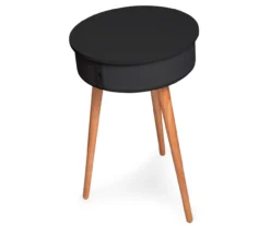 Black End Table With Bluetooth Speaker & USB Port 10 Black End Table With Bluetooth Speaker & USB Port -Modern Decor Shop 810513609 3 1