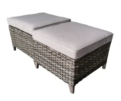 Oakmont Gray Replacement Patio Ottoman Cushions, 2-Pack -Modern Decor Shop 810516858 3