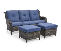Oakmont Navy Replacement Patio Ottoman Cushions, 2-Pack -Modern Decor Shop 810516861 810516863