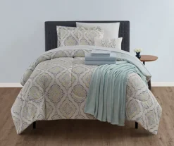 Real Living Yellow & Aqua Medallion Comforter Set