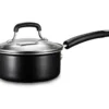 Black 2-Quart Non-Stick Rivet Handle Saucepan