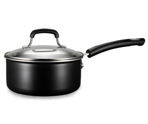 Black 3-Quart Non-Stick Rivet Handle Saucepan -Modern Decor Shop 810520287