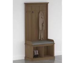 Real Living Villa Park 2-Hook Hall Tree With Cushioned Bench -Modern Decor Shop 810529576 1