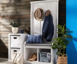 Real Living Villa Park 2-Hook Hall Tree With Cushioned Bench -Modern Decor Shop 810529577 3