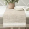 Brown Stripe-Accent Bistro Table Runner