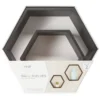 Black Hexagon 2-Piece Wall Shelf Set