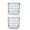 White Wire Double-Bin Mail Wall Organizer