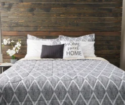 Real Living Andover Black & Tan Geometric Bed-in-a-Bag 10-Piece Bedding Set -Modern Decor Shop 810545274 810545273 1