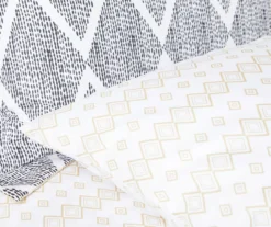 Real Living Andover Black & Tan Geometric Bed-in-a-Bag 10-Piece Bedding Set -Modern Decor Shop 810545274 810545273 4