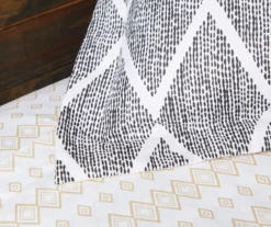 Real Living Andover Black & Tan Geometric Bed-in-a-Bag 10-Piece Bedding Set -Modern Decor Shop 810545274 810545273 5