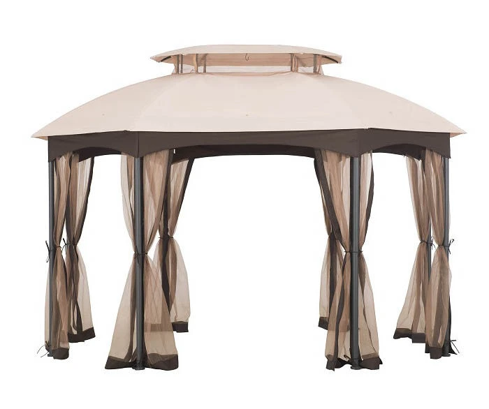 Real Living 10' X 12' Manhattan Octagon Soft Top Gazebo 1 Real Living 10' X 12' Manhattan Octagon Soft Top Gazebo