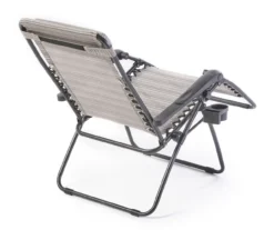 Gray Sling Fabric Gravity Lounger Chair -Modern Decor Shop 810556793 2