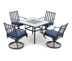 Rome Wood Look Tile Patio Dining Table -Modern Decor Shop 810557270 5