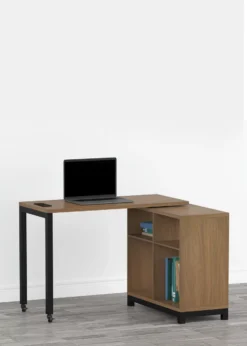 Seven Hills Acorn Metal & Melamine 4-Cube Pivot Desk With USB Charging -Modern Decor Shop 810561090 11
