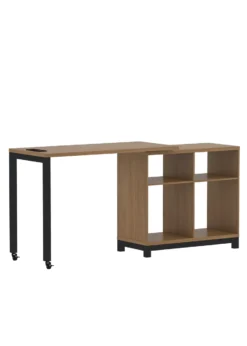 Real Living Seven Hills Metal & Melamine 4-Cube Pivot Desk With USB Charging -Modern Decor Shop 810561090 21 1