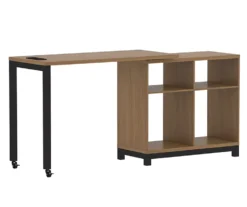 Real Living Seven Hills Metal & Melamine 4-Cube Pivot Desk With USB Charging -Modern Decor Shop 810561090 3 1