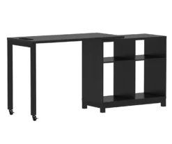 Real Living Seven Hills Metal & Melamine 4-Cube Pivot Desk With USB Charging -Modern Decor Shop 810561092 3