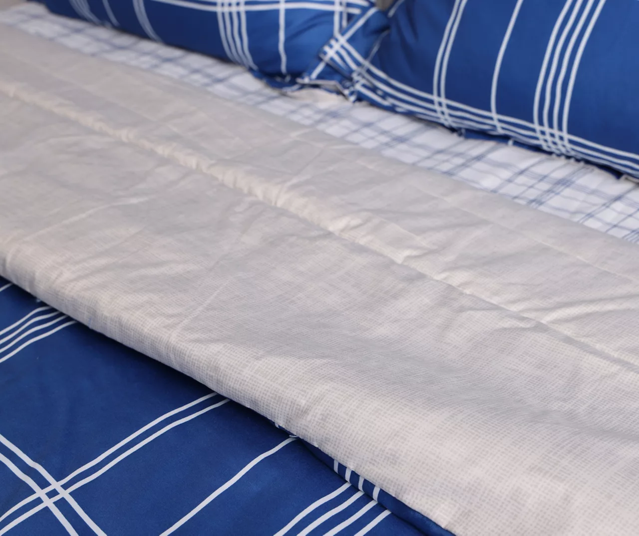 Real Living Blue Plaid Bed-in-a-Bag Reversible Comforter Set 3 Real Living Blue Plaid Bed-in-a-Bag Reversible Comforter Set - Image 3