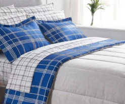 Real Living Blue Plaid Bed-in-a-Bag Reversible Comforter Set 20 Real Living Blue Plaid Bed-in-a-Bag Reversible Comforter Set -Modern Decor Shop 810562920 B0 1