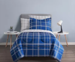 Real Living Blue Plaid Bed-in-a-Bag Reversible Comforter Set 15 Real Living Blue Plaid Bed-in-a-Bag Reversible Comforter Set -Modern Decor Shop 810563035 B0 2