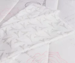 Real Living White & Pink Paris Bed-in-a-Bag Reversible Comforter Set -Modern Decor Shop 810563041 810563044 810563042 810563043 4